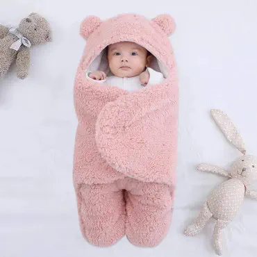 Baby Blanket (1 piece Pink + 1 piece black)