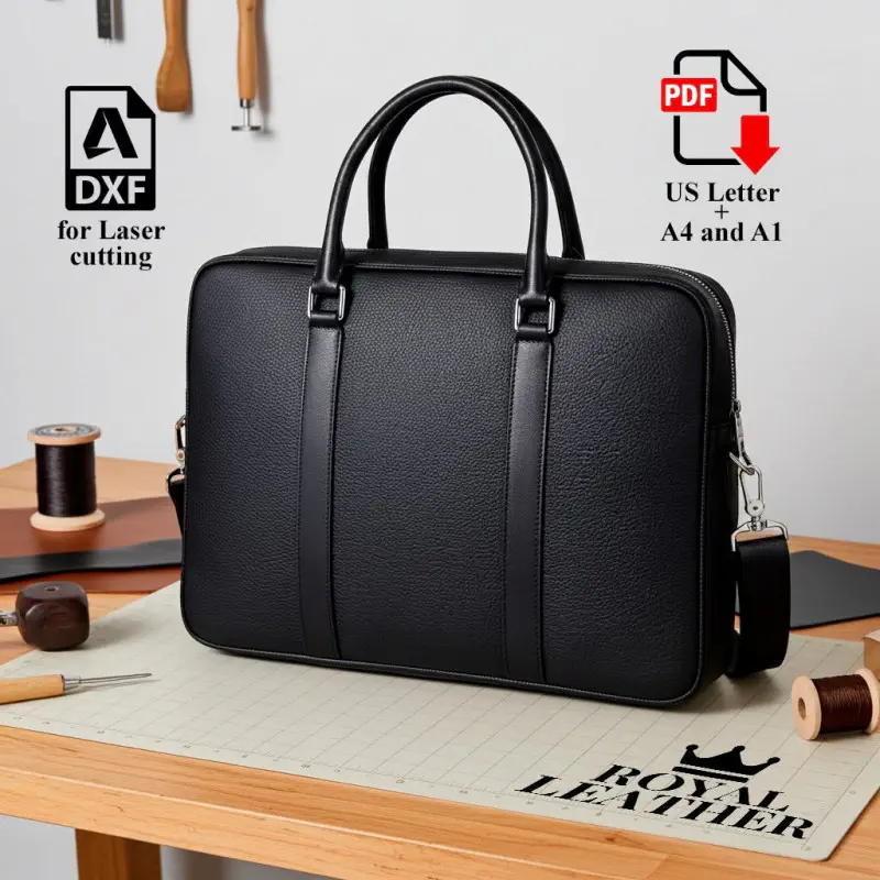 High Capacity Men's Shoulder Office Bag (১২"/১৬") কালো কালার।