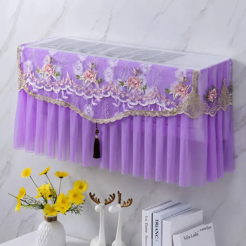 1.5 Ton Floral AC Cover (Purple)