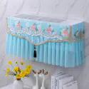 1 Ton AC Cover Floral  (Sky Blue)
