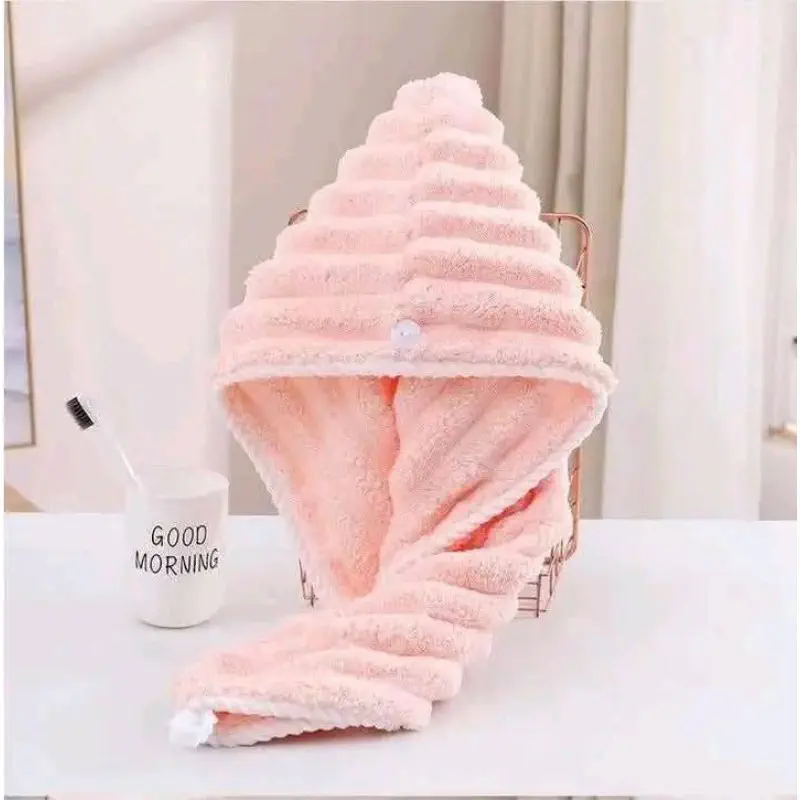 ( ১ পিছ ) China Microfiber Hair Towel - Pink কালার 