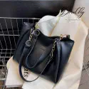 Premium Quality Women PU Leather Handbag (black)