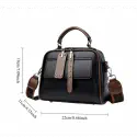 Luxury Design Soft PU Leather Lady Retro Handbag (black)