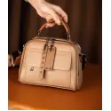 Luxury Design Soft PU Leather Lady Retro Handbag ( Biscuit colour )