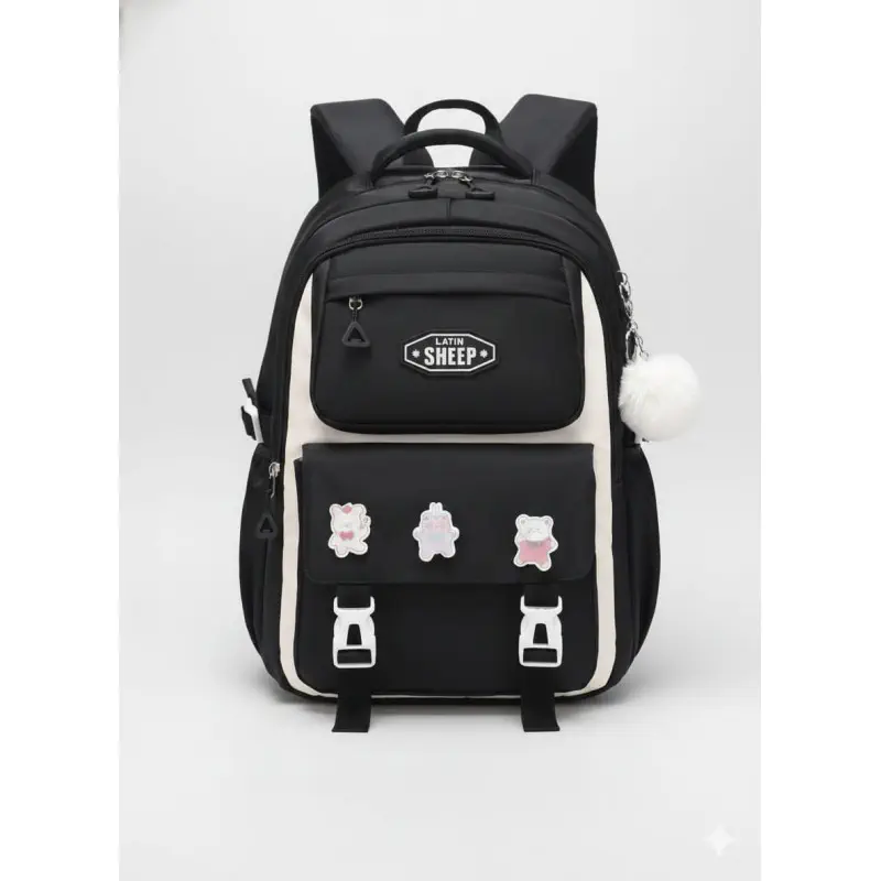 Premium Quality Primary School Book Bag ( Black )