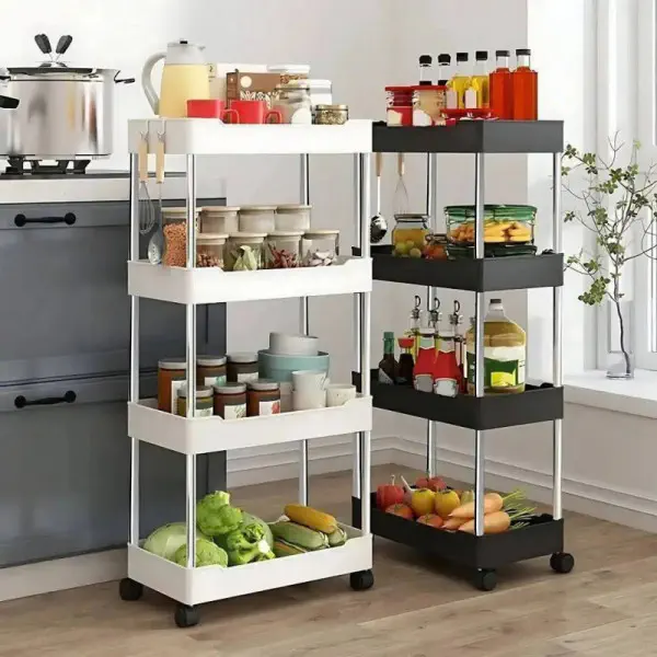 (২ পিস ফ্রি ডেলিভারি)Trolly Rack (white 2pis)