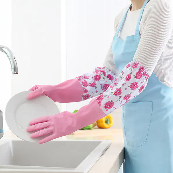 (১ জোড়া) Long Silicon Hand Gloves ( Origina china ) 