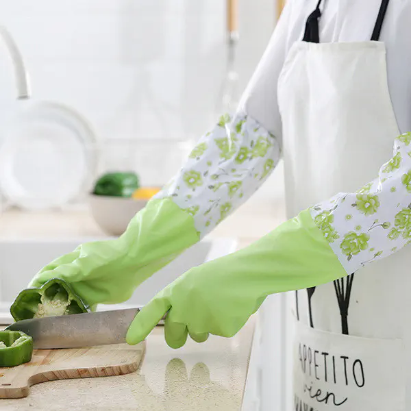 (১ জোড়া) Long Silicon Hand Gloves ( Origina china ) 