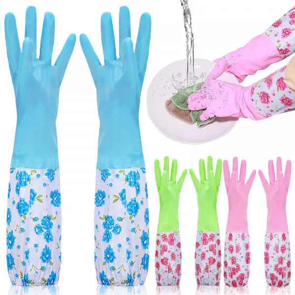 (৪ জোড়া) Long Silicon Hand Gloves ( Origina china )