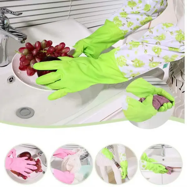 ( ৩ জোড়া ) Long Silicon Hand Gloves ( Origina china )