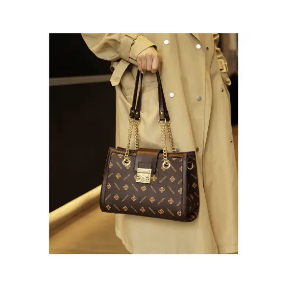 Best Selling Elegant Fanshinuo Leather Crossbody & Shoulder Bag.k6 (Coffee)