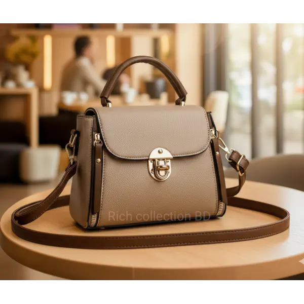 High Quality Kangaroo 2  Handbag-( Cream )