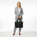 Office - Travel Tote Bag with Lunch Compartment Laptop Bag (Black)