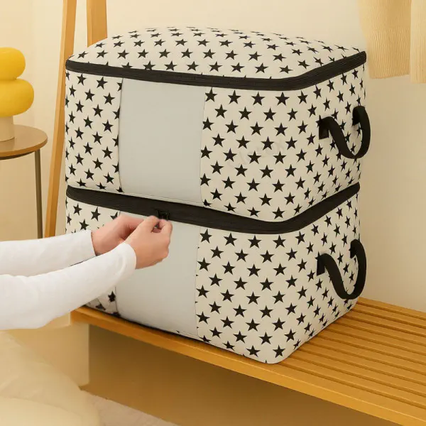 ২ পিস-New Star Printed Quilt Storage Bag ( Horizontal )