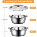 3 IN 1 VEGETABLE CUTTER WITH DRAIN BASKET।  ( 1 Set ) { ফ্রি ডেলিভারি }