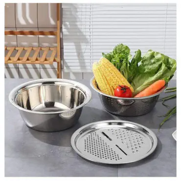 3 In 1 Vegetable Cutter with Drain Basket ( 2 Set ) { ফ্রি ডেলিভারি }