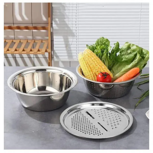 3 In 1 Vegetable Cutter with Drain Basket ( 2 Set ) { ফ্রি ডেলিভারি }