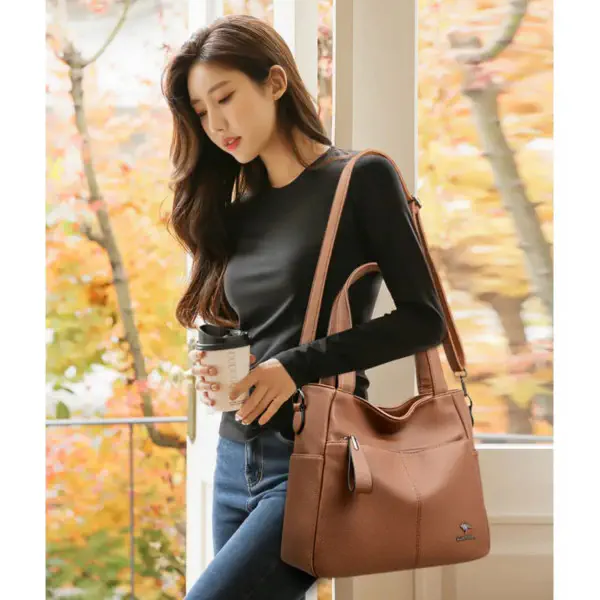 Ladies Elegant Shoulder & Crossbody Bag (Brown)
