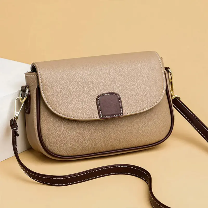 PU Leather Handbags Women Fashion Crossbody Bags(Off-White)
