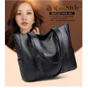 PU Leather Tote Bag (Black)