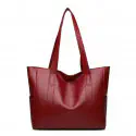 PU Leather Tote Bag (Meroon)