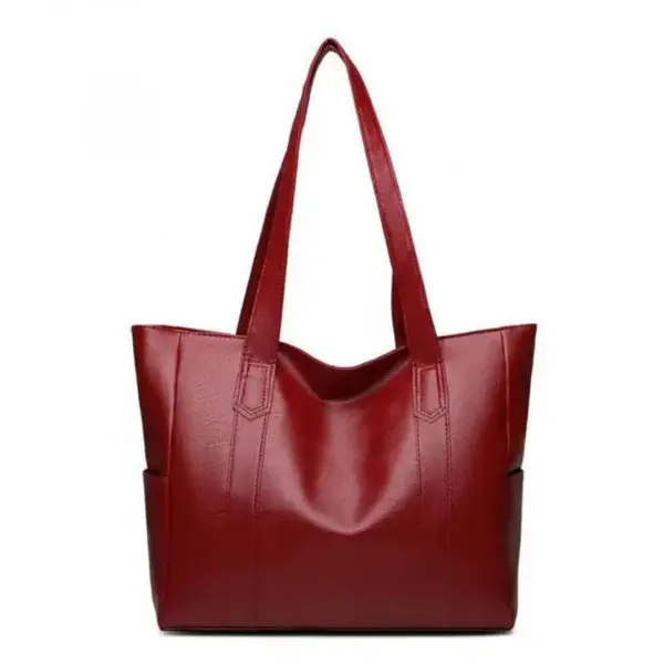 PU Leather Tote Bag (Meroon)