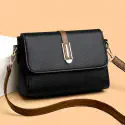 2 Genuine Soft Leather Handbag for Color:(Black) Code : 70