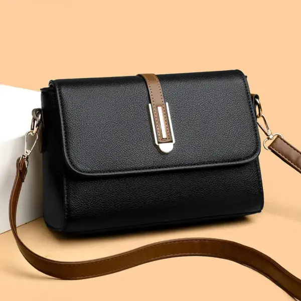 2 Genuine Soft Leather Handbag for Color:(Black) Code : 70
