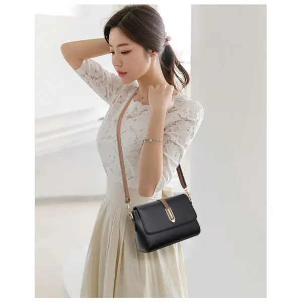 2 Genuine Soft Leather Handbag for Color:(Black) Code : 70
