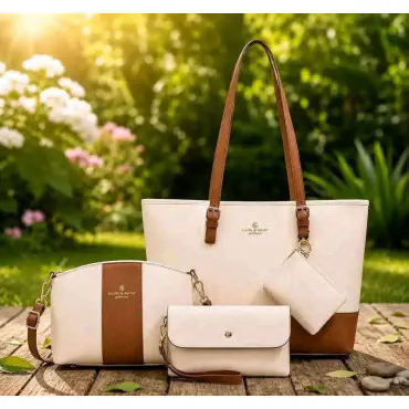 4 pcs combo Woman bag  ( off - white )
