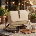  Genuine Soft Leather Handbag for Color (off-white) Code : 70