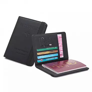 Business Passport Covers Holder Wallet Case (Black)
