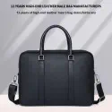 High capacity Men's Shoulder Bag (১২"/১৬") কালো কালার।