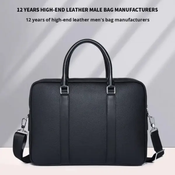 High capacity Men's Shoulder Bag (১২"/১৬") কালো কালার।