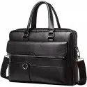 Official And leather Laptop Bag (Black)