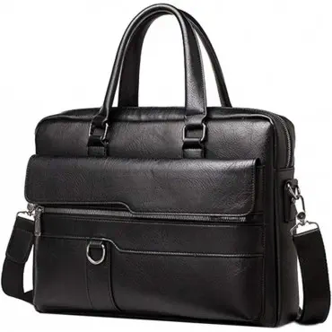 Official And leather Laptop Bag (Black)