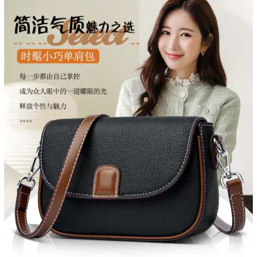 PU Leather Handbags Women Fashion Crossbody Bags(Black)