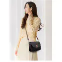 PU Leather Handbags Women Fashion Crossbody Bags(Black)