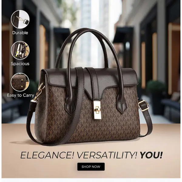 MK Design American Fashion New Handbag {Coffee)
