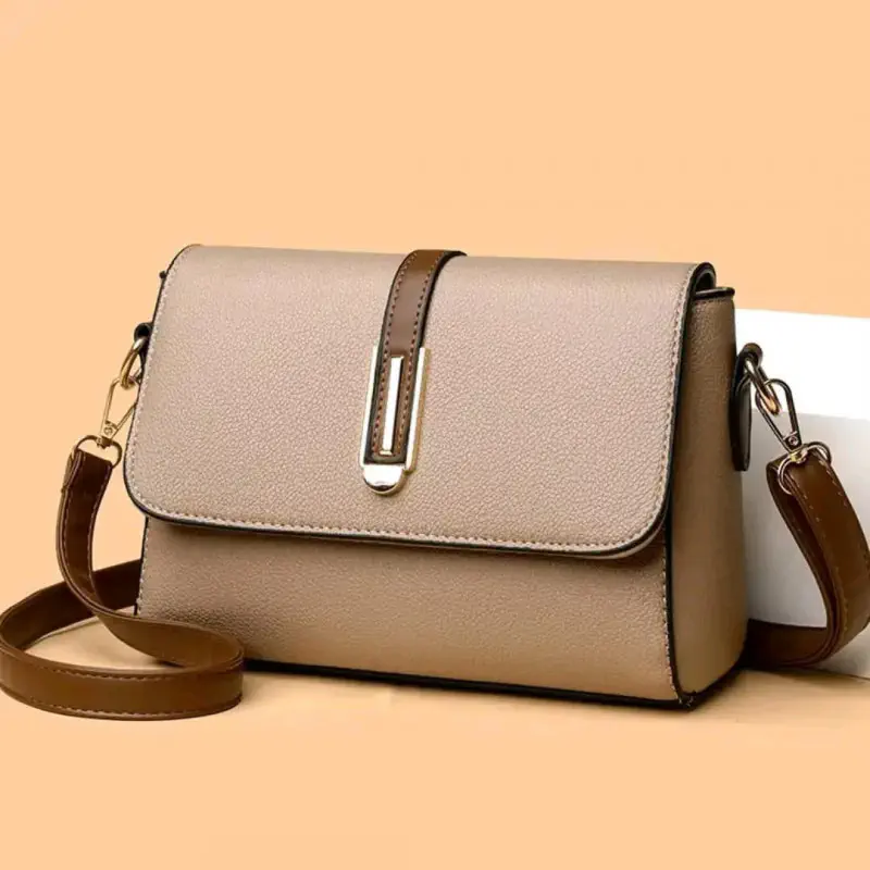  Genuine Soft Leather Handbag for Color:(khaki ) Code : 70