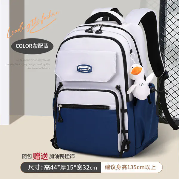 Middle School, High School, and College Students' Schoolbags Stain-Resistant Backpacks (Blue)