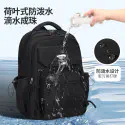 Middle School, High School, and College Students' Schoolbags Stain-Resistant Backpacks(Black )