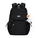 Middle School, High School, and College Students' Schoolbags Stain-Resistant Backpacks(Black )