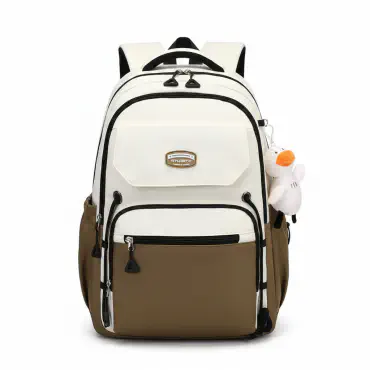 Middle School, High School, and College Students' Schoolbags Stain-Resistant Backpacks( Brown)
