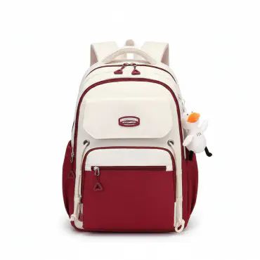 Middle School, High School, and College Students' Schoolbags Stain-Resistant Backpacks (meroon)