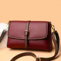 Genuine Soft Leather Handbag for Ladies (Meroon)