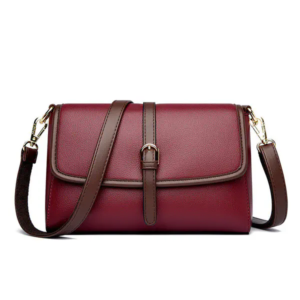 Genuine Soft Leather Handbag for Ladies (Meroon)
