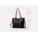 Luxury cow leather Tote bag.(Black colour)