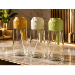 2 in1 Oil Sprayer Jar (China) ( গ্লাস বডি)( তিনটার মধ্যে যে কোন একটি কালার পাবেন) 