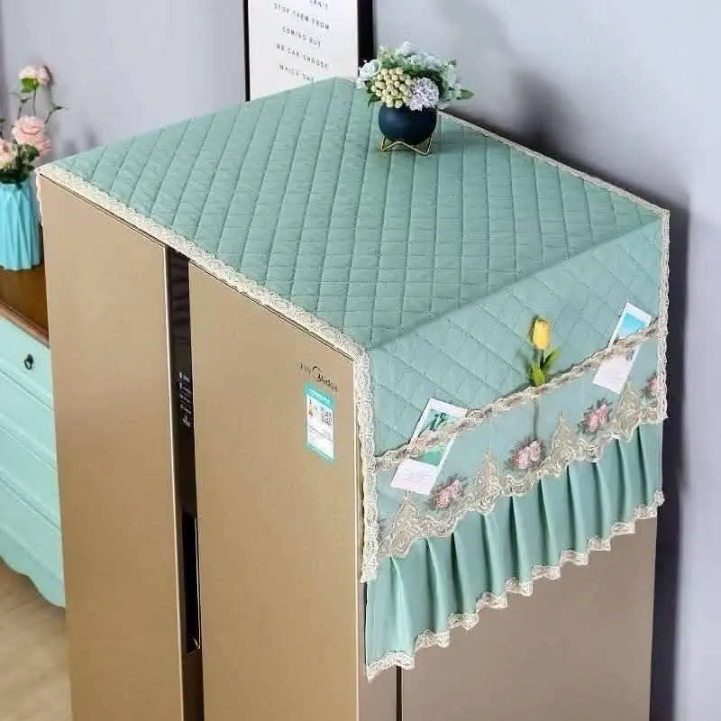 High Quality Luxury Fridge Cover (Light Green)